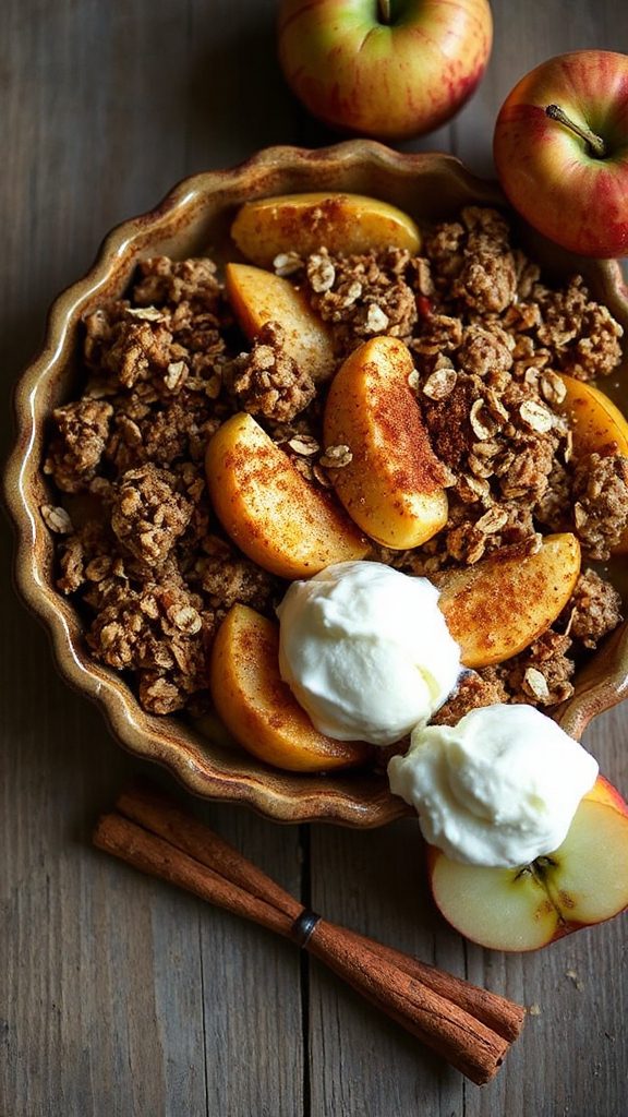 Warm Spiced Apple Crisp with Oat Topping