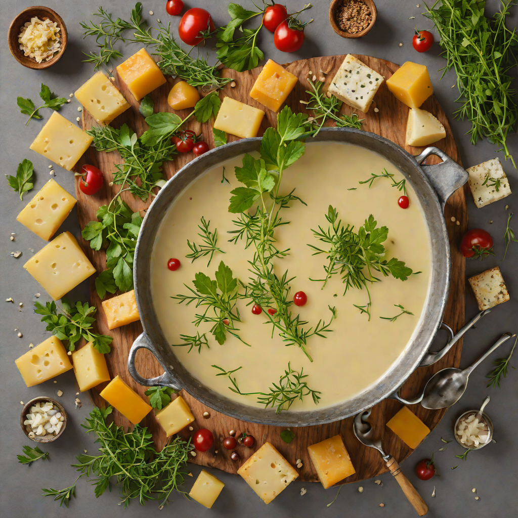 Bergisel Alpine Cheese Fondue with Wild Mountain Herbs