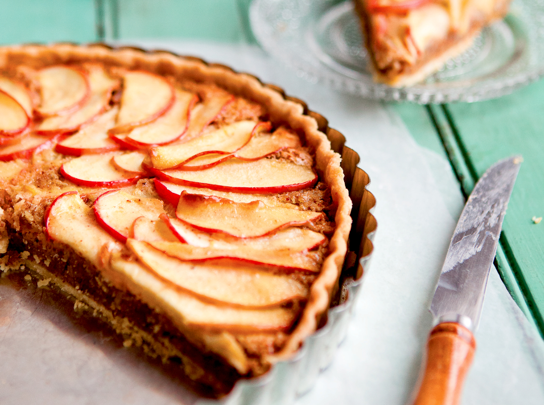 Golden Dachl Honey-Glazed Apple Tart with Almond Crust