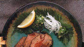 Crisp-Edged Beef Tataki with Citrus Dipping Sauce