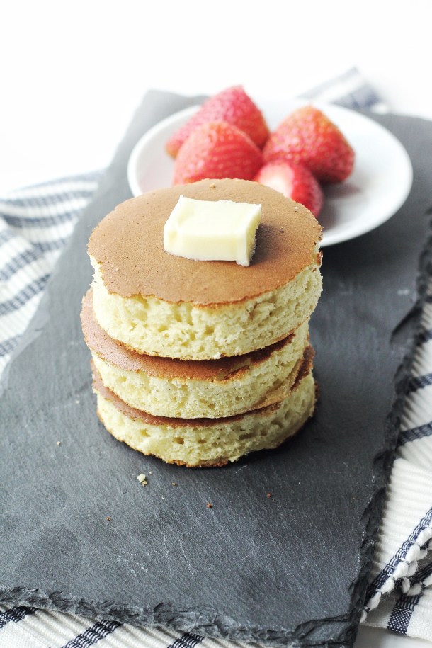 Cloud-Light Japanese Souffle Pancakes with Matcha Dusting