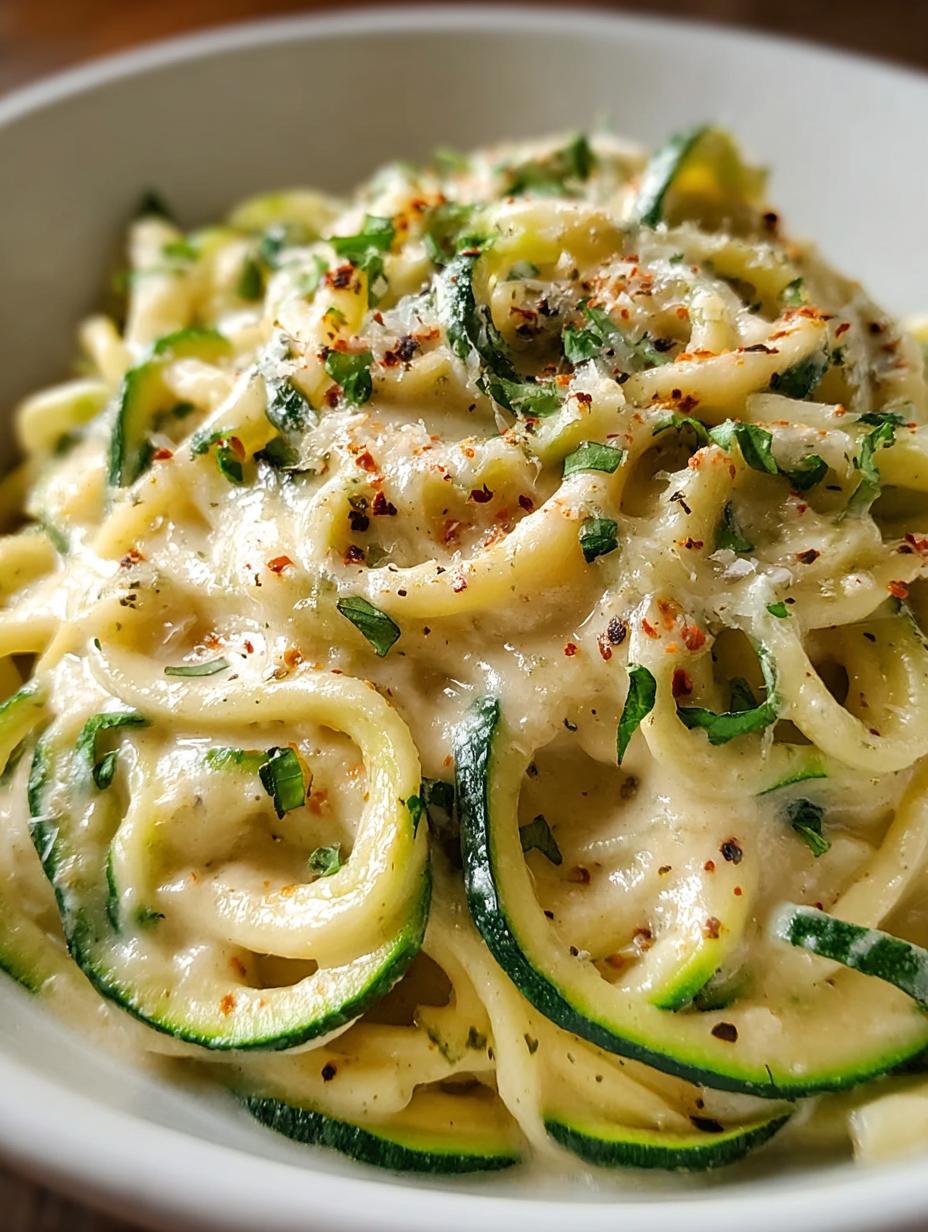 Zucchini Noodle 'Light' Lemon Herb Alfredo