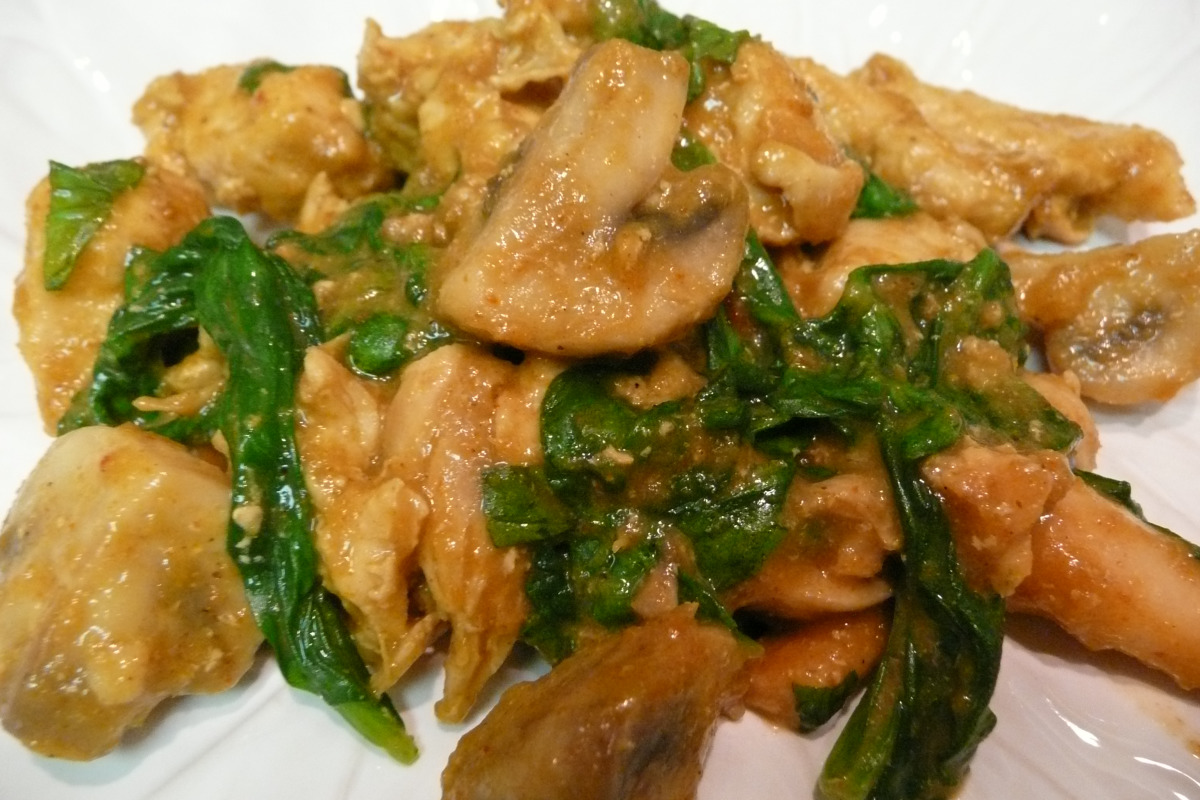Asian-Inspired Coconut Chicken with Mushrooms