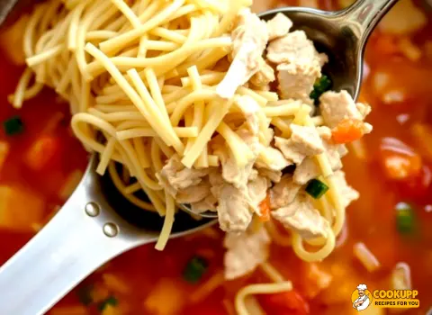 Puerto Rican Noodle Soup with Egg