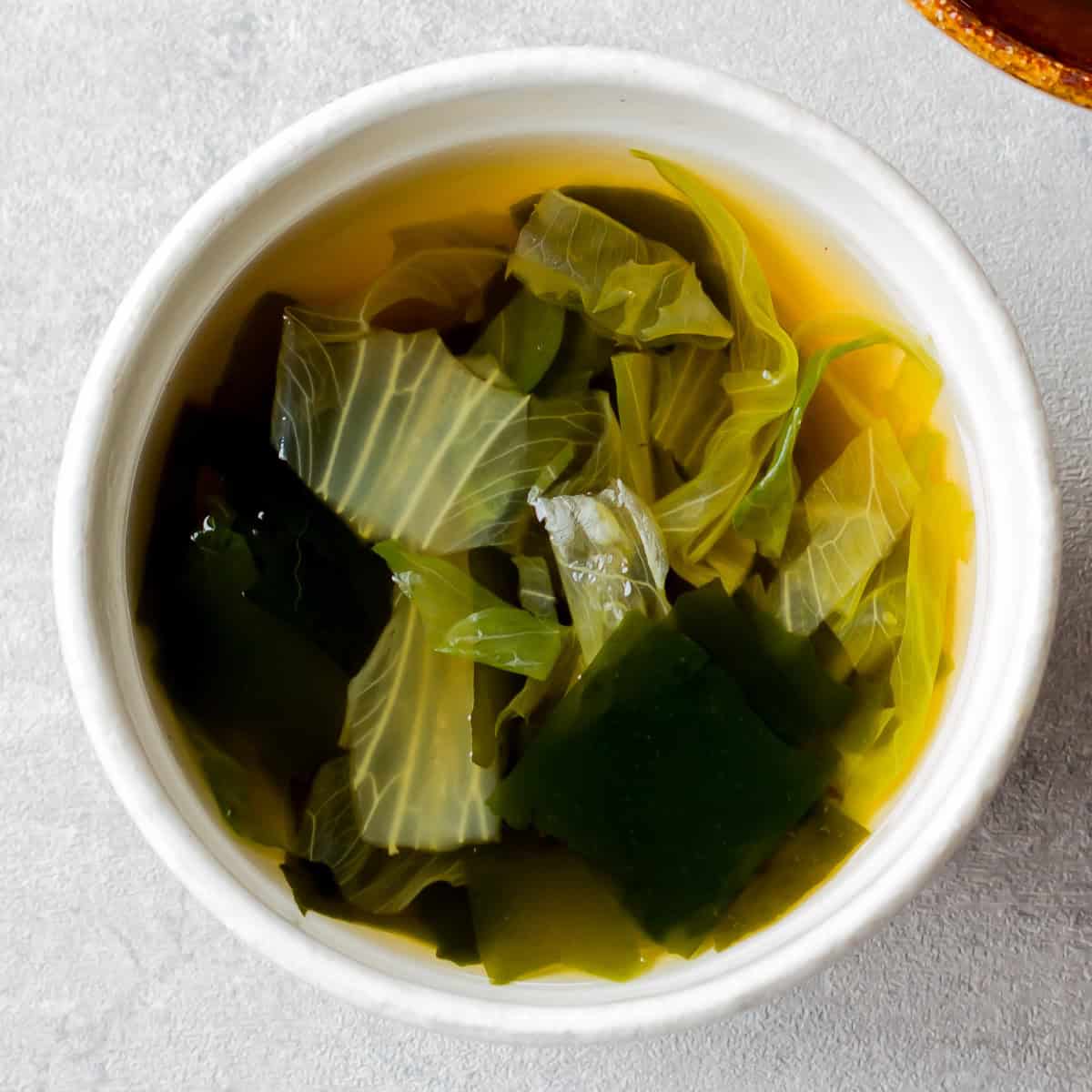 Kyoto-Style Kombu Dashi Miso Soup with Wakame & Scallions