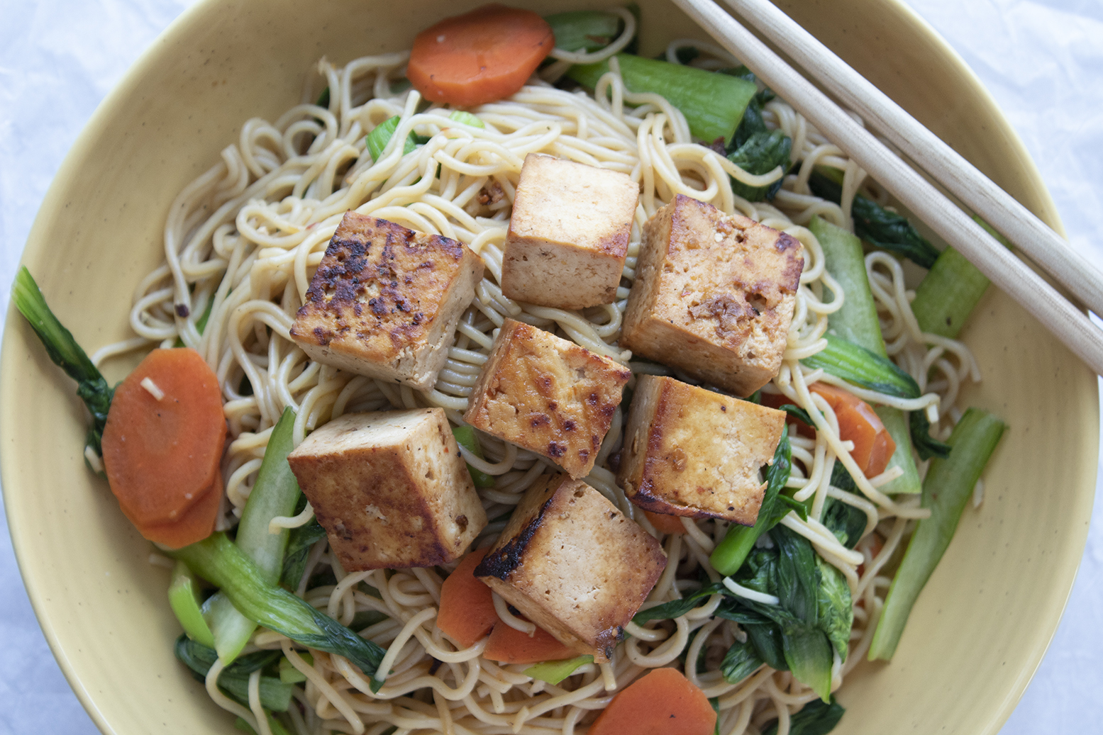 Thai Tamarind and Tofu Noodle Stir-Fry with Peanuts