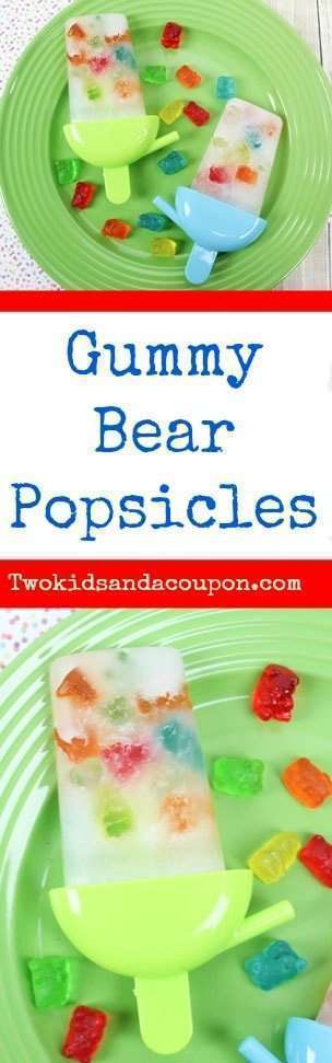 Kid-Friendly Gummy Bear Fruit Pops
