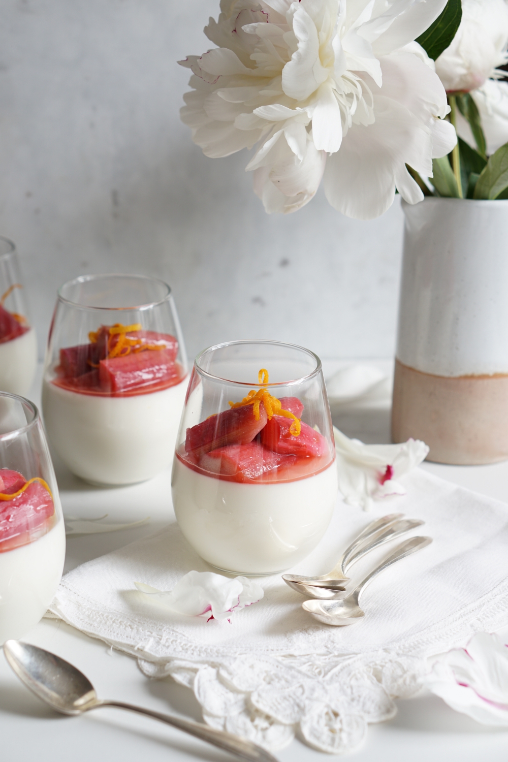 Aperol-Infused Panna Cotta with Orange Blossom
