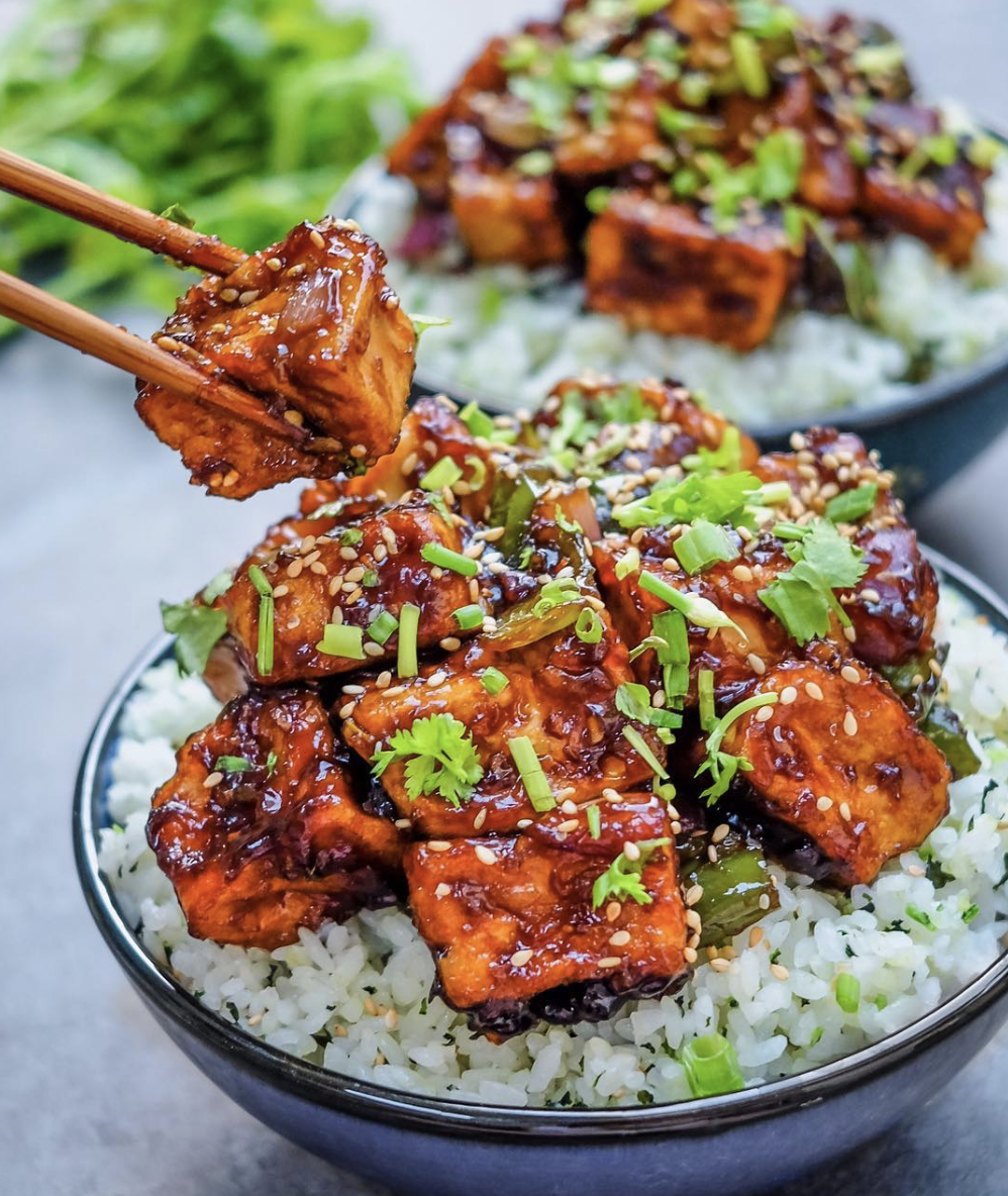 Korean-Style Tofu Stir-Fry with Sweet Chili Sauce