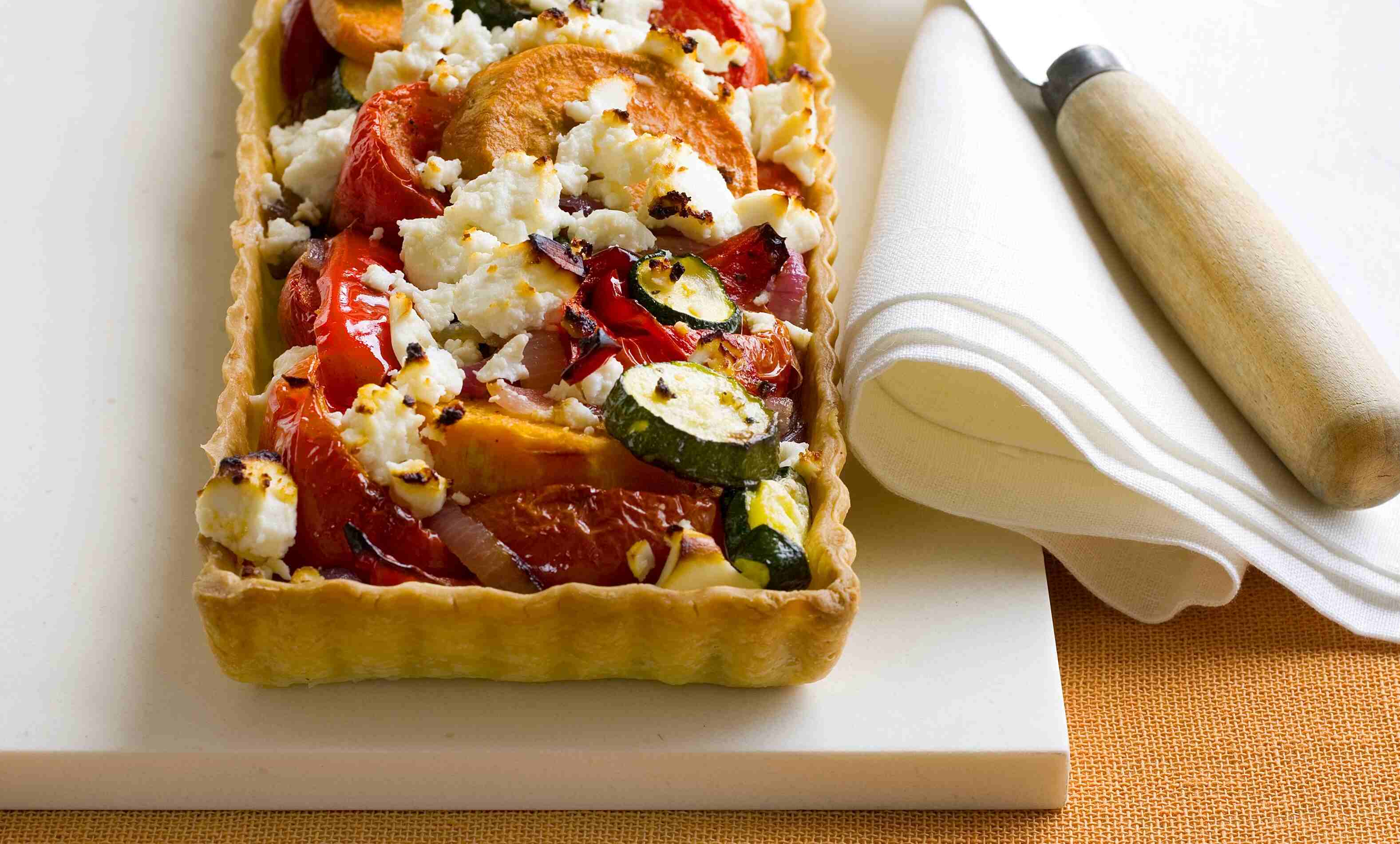 Basque Roasted Vegetable Tart with Txakoli Wine