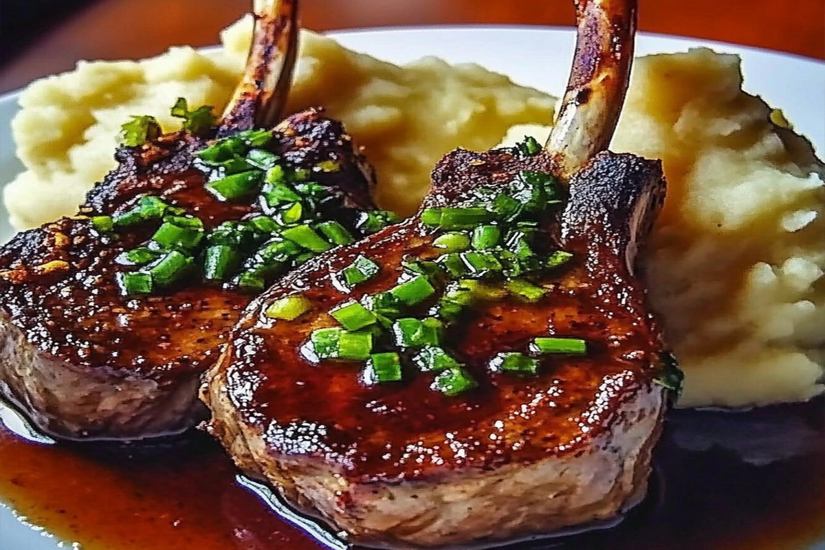 Herb-Crusted Lamb Chops with Lemon