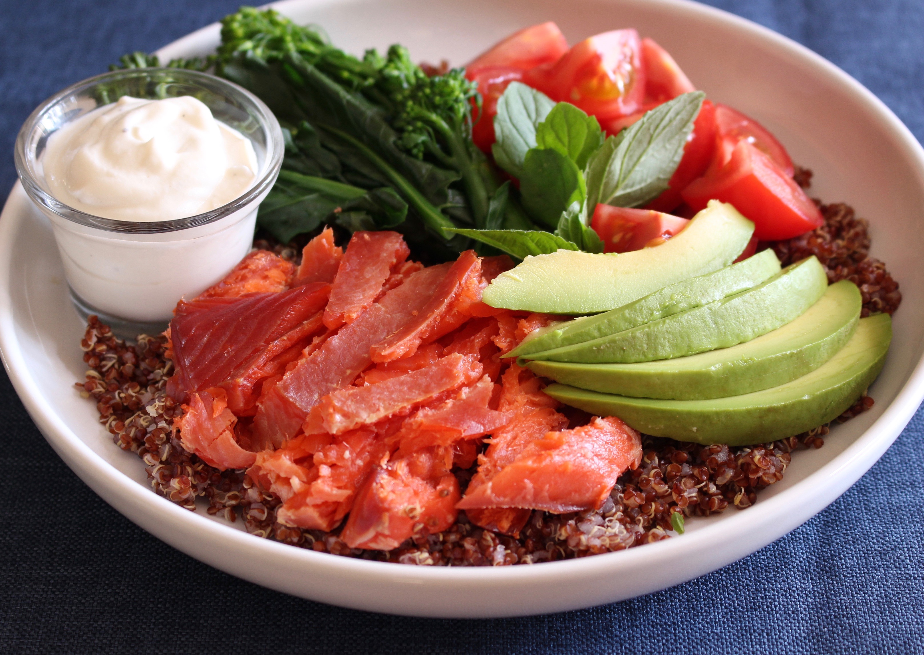 Alaskan-Style Smoked Salmon & Dill Quinoa Bowls