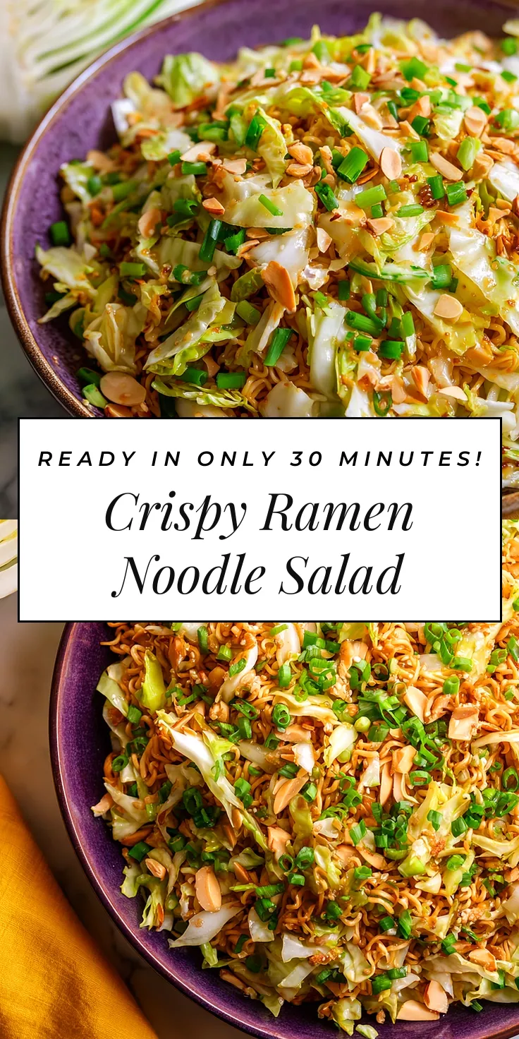 Crispy Ramen Noodle Salad with Sesame-Ginger Dressing