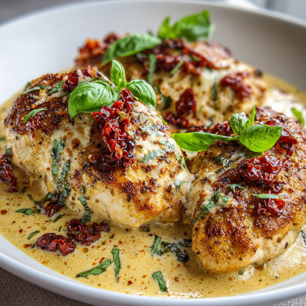 Spicy Marry Me Chicken with Sun-Dried Tomatoes & Red Pepper