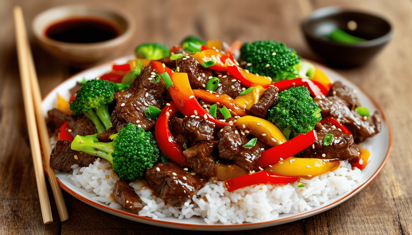 Spicy Beef Stir-Fry with Broccoli and Bell Peppers