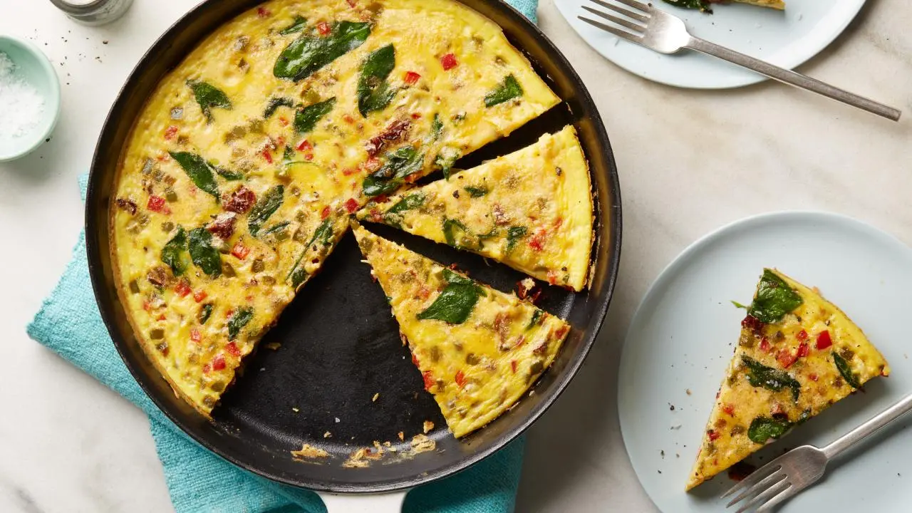 Veggie Frittata with Chive Cream