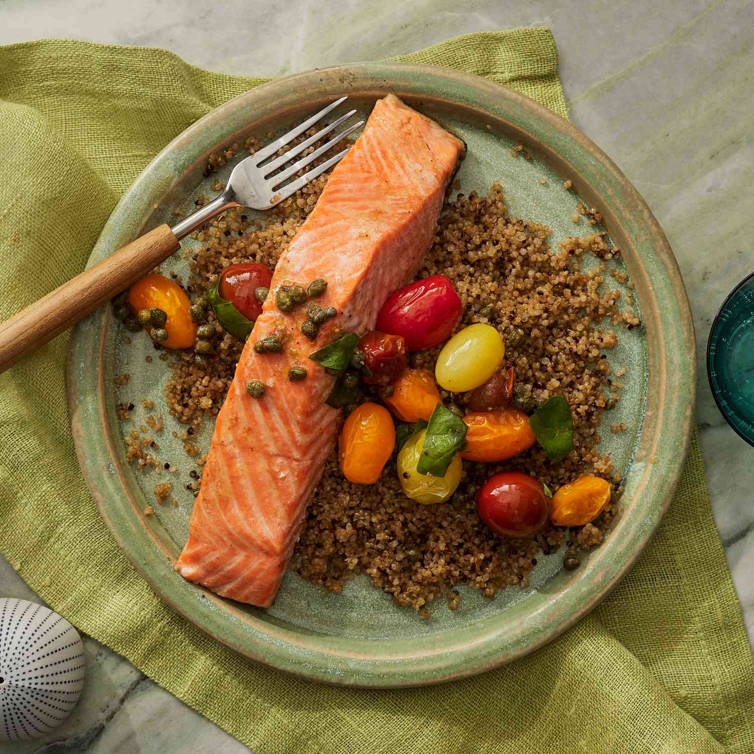 Citrus-Glazed Pan-Seared Salmon with Herbed Quinoa