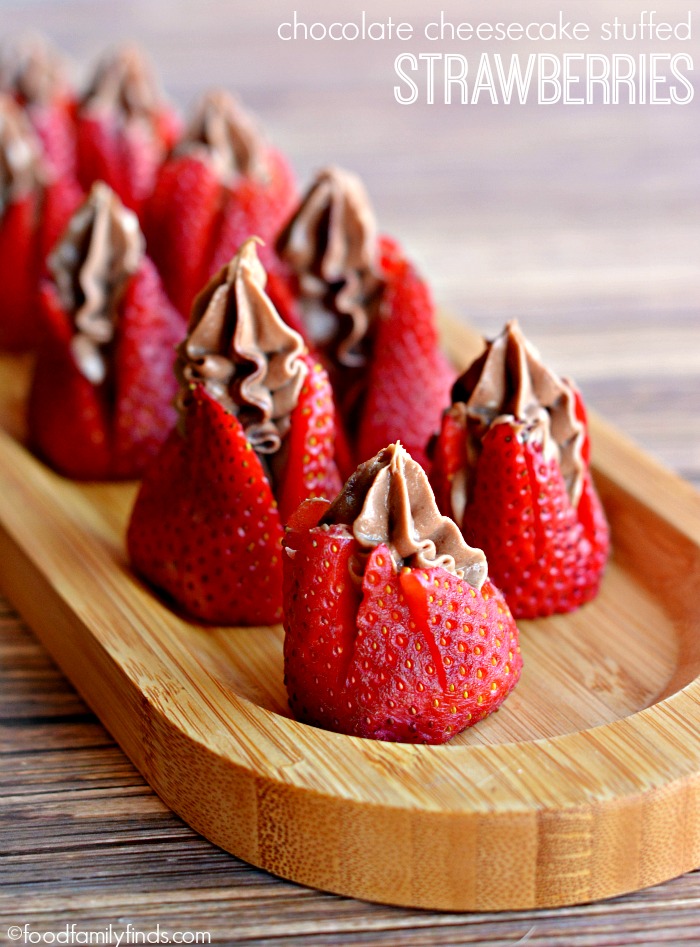 Cheesecake-Stuffed Chocolate-Dipped Strawberries