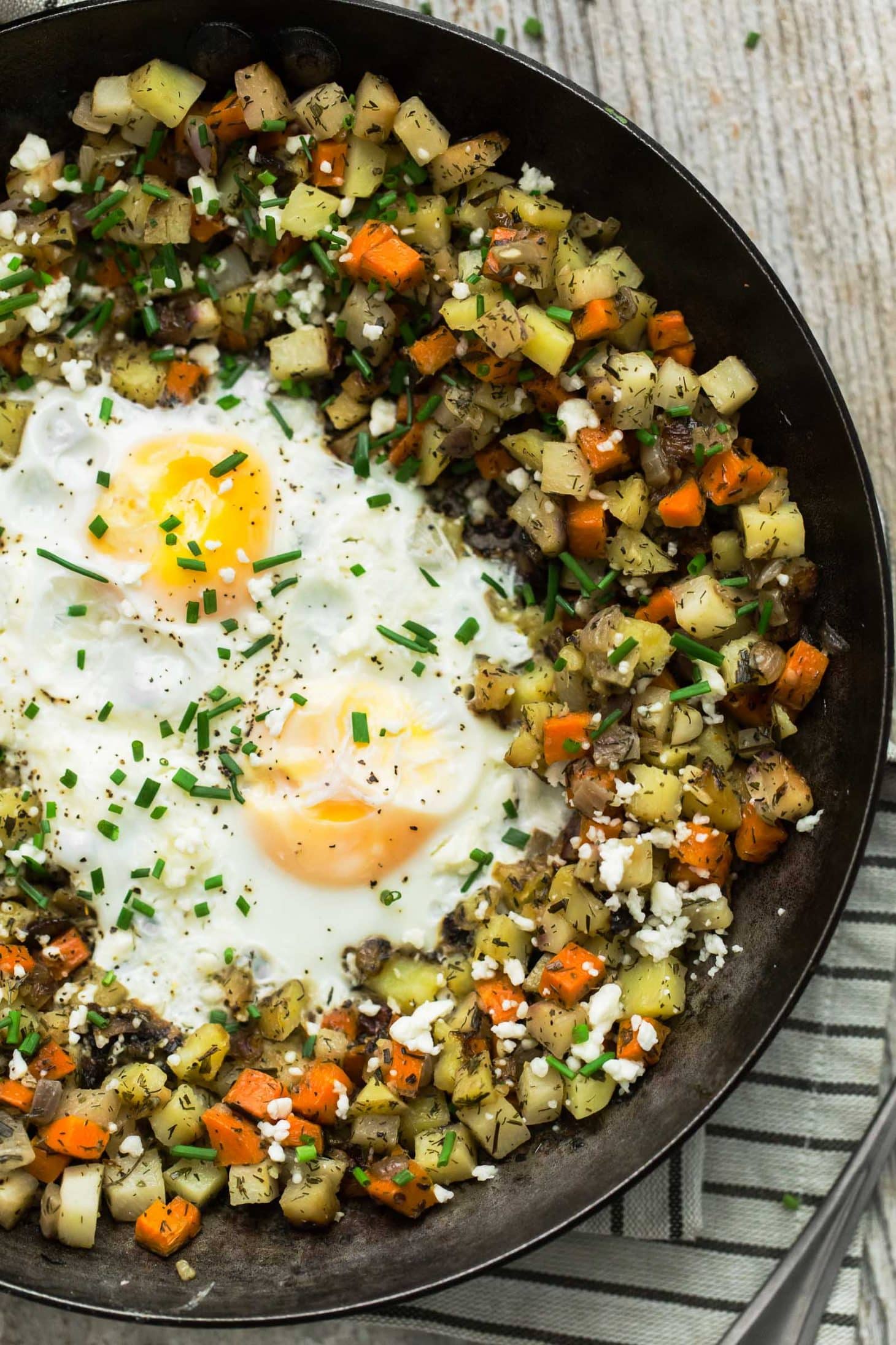 Half-Meat Half-Veggie Breakfast Hash