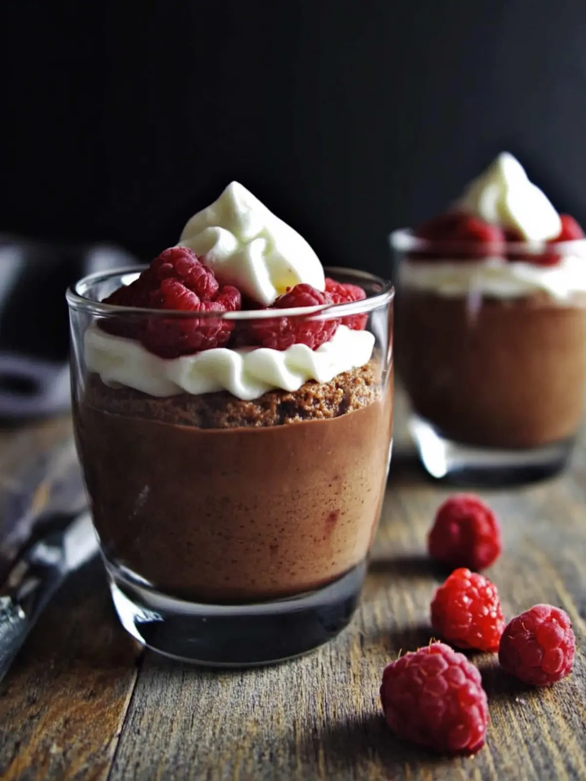 Prime Chocolate Mousse with Raspberry Swirl
