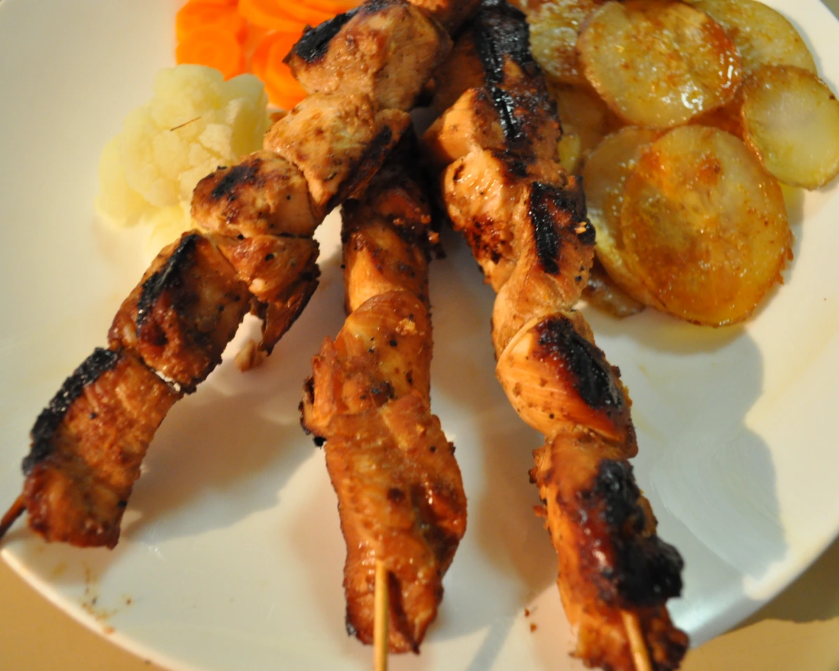 Yakitori-Style Miso-Glazed Chicken Skewers