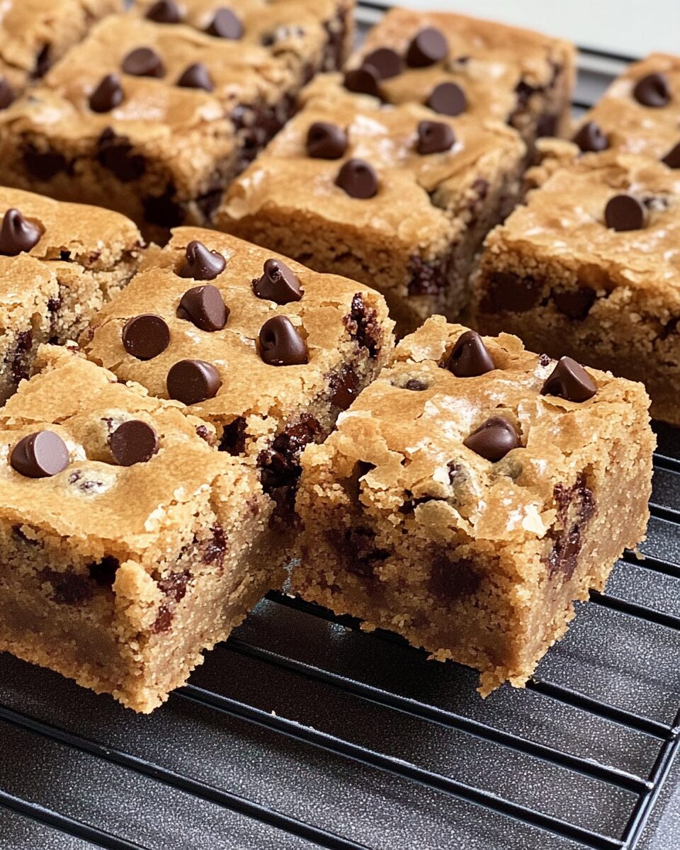 Half-Sugar Chocolate Chip Blondies