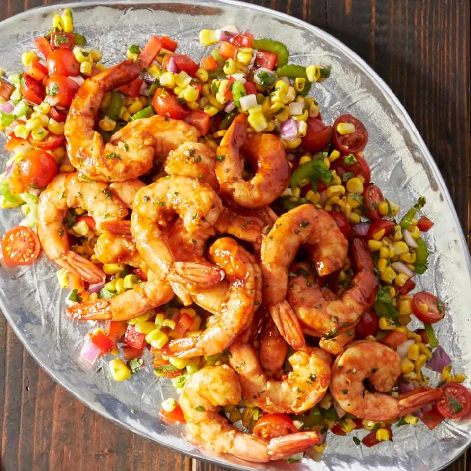Charred Shrimp & Smoked Corn Salad with Citrus Vinaigrette