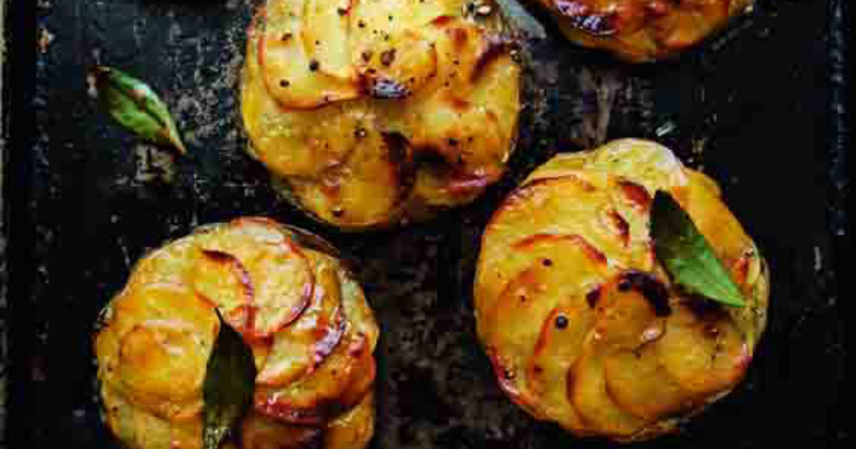 Trappist Cheese and Potato Galettes with Herb Butter