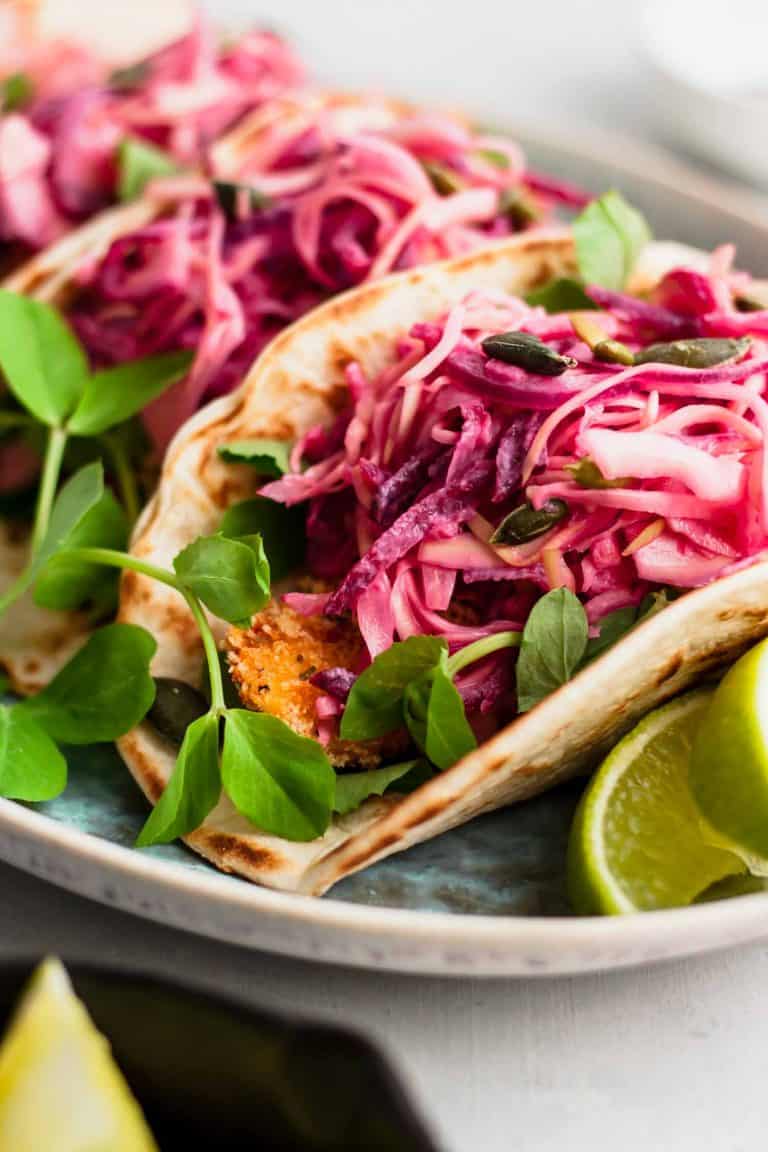 Beetroot-Infused Chicken Tacos with Hidden Veggies