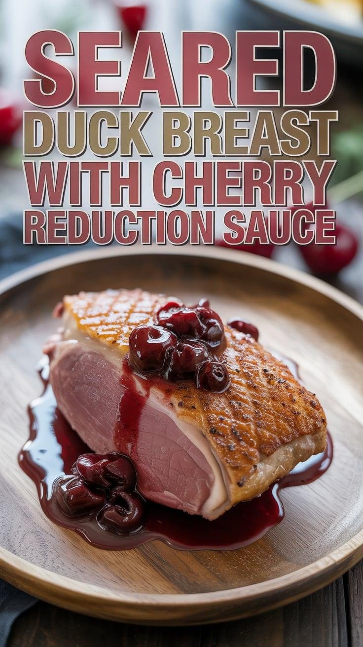 Serious Seared Duck Breast with Cherry-Port Reduction