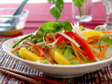 Thai Green Mango and Tofu Salad with Lime Dressing