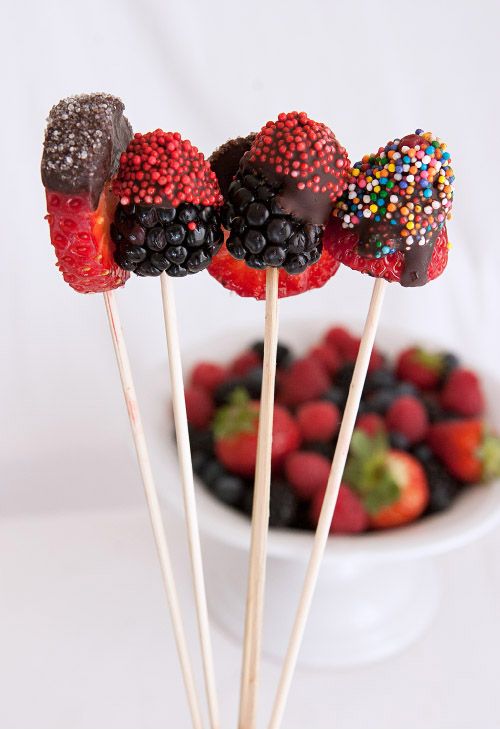 Giggle-Proof Chocolate-Dipped Fruit Sticks