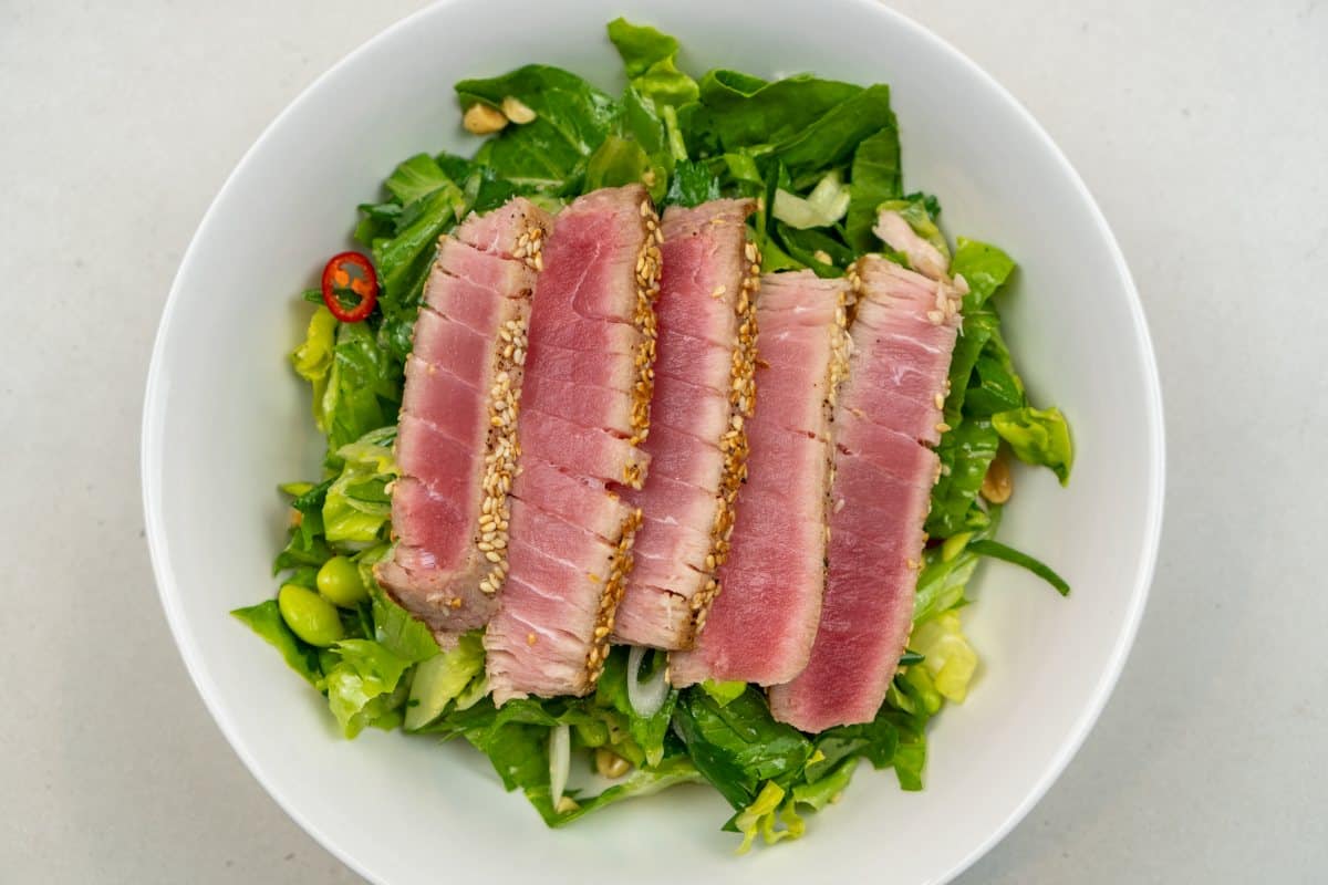 Boredom-Busting Tuna Miso Smash Salad
