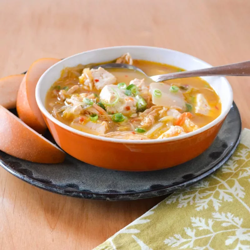 Maternal Comfort Kimchi Stew with Crispy Fried Egg Shield