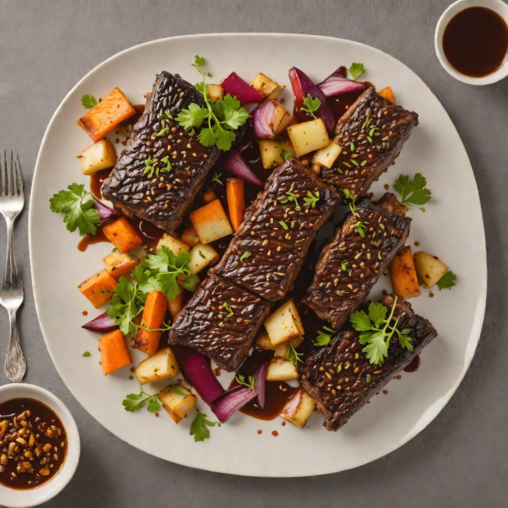 Balsamic-Glazed Beef Short Ribs with Root Vegetables