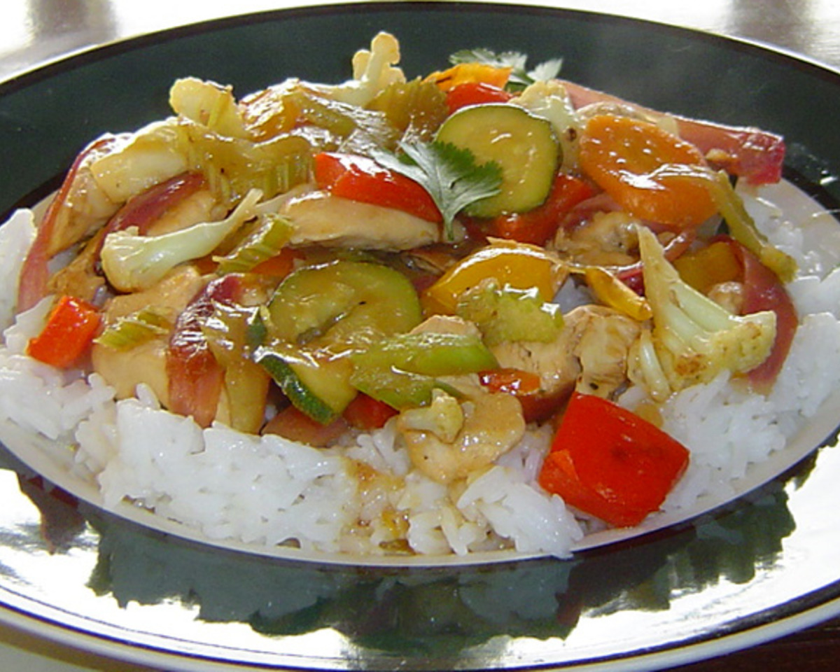 Bilingual Stir-Fry with Lemon-Soy Glaze