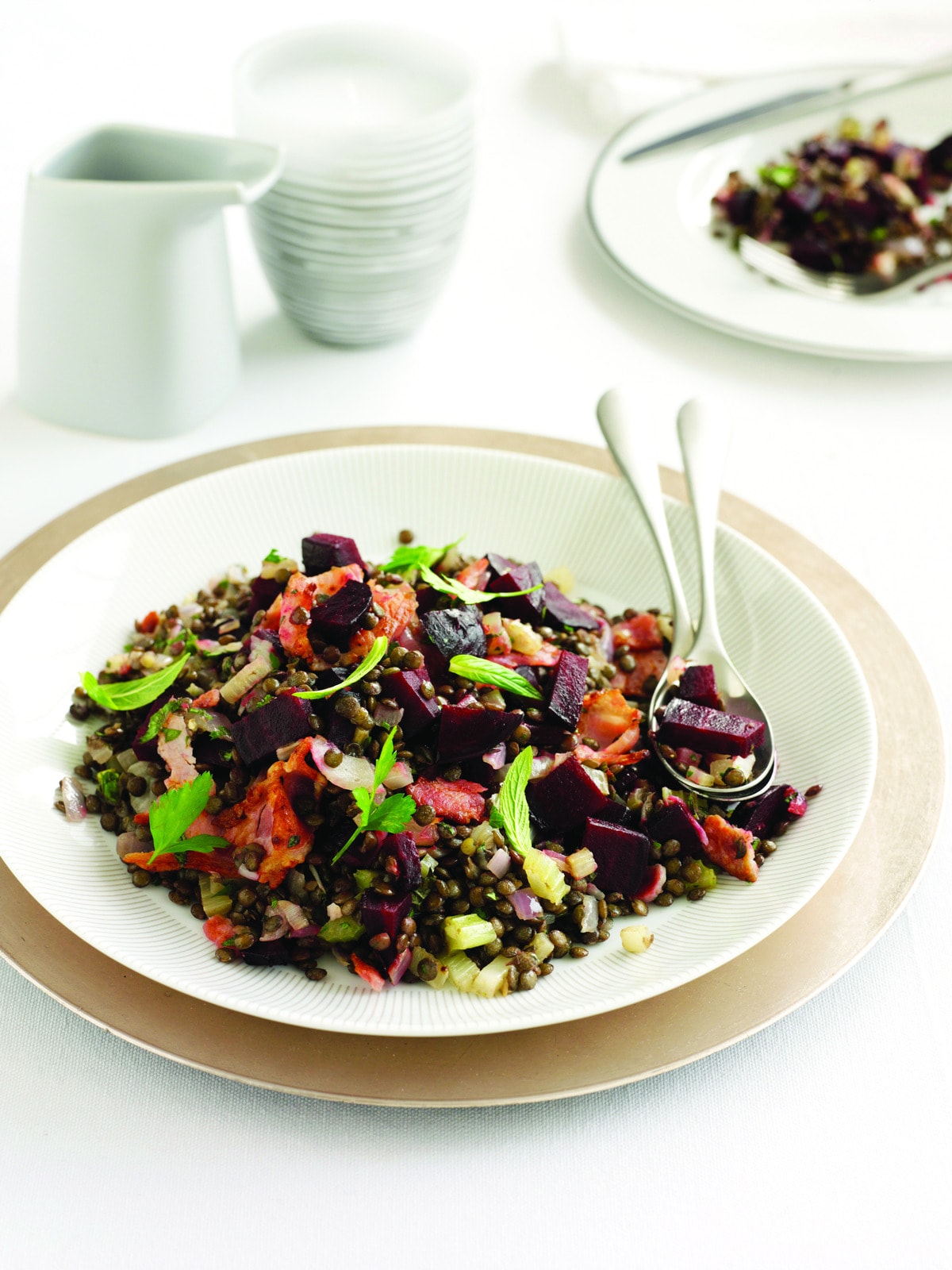 Lambic-Infused Beetroot Salad with Crispy Bacon