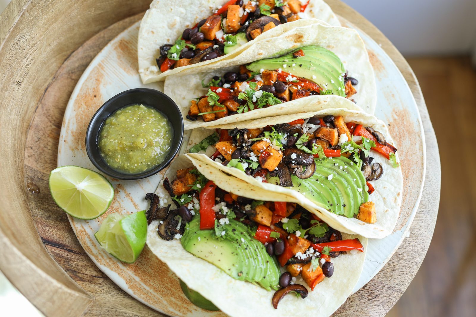 5-Ingredient Spiced Sweet Potato and Black Bean Tacos
