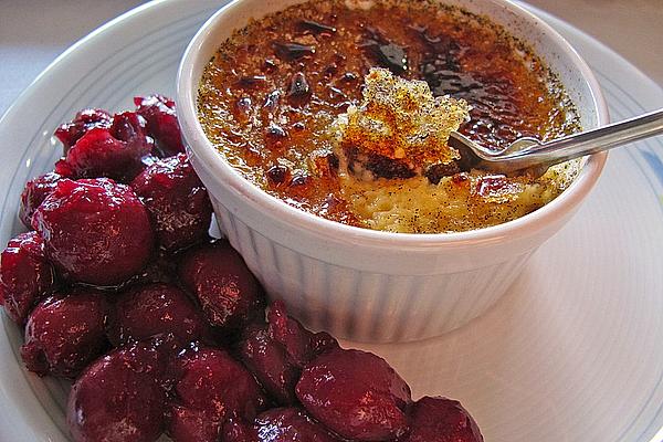 Kriek Cherry Crème Brûlée with Wild Yeast Reduction