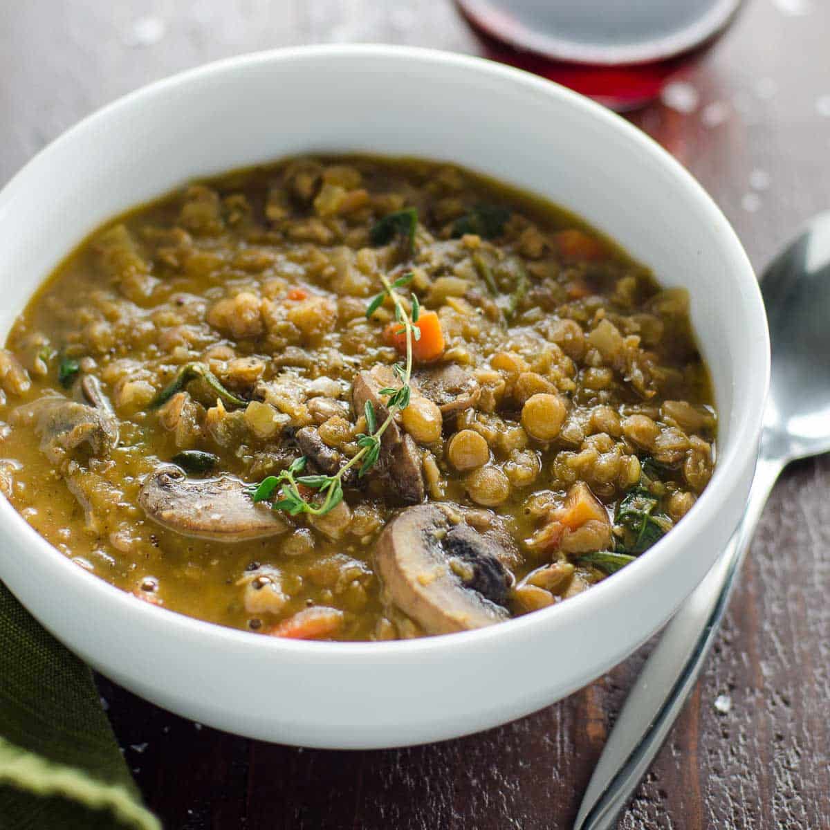 Creamy Lentil & Mushroom Stew