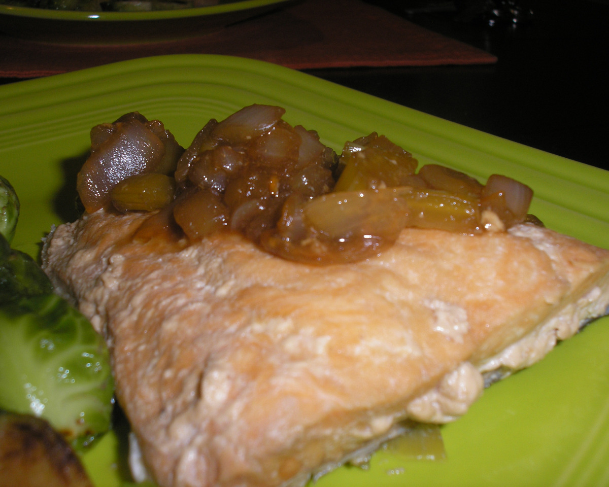 Blanche de Bruges Beer-Poached Salmon with Herb Butter