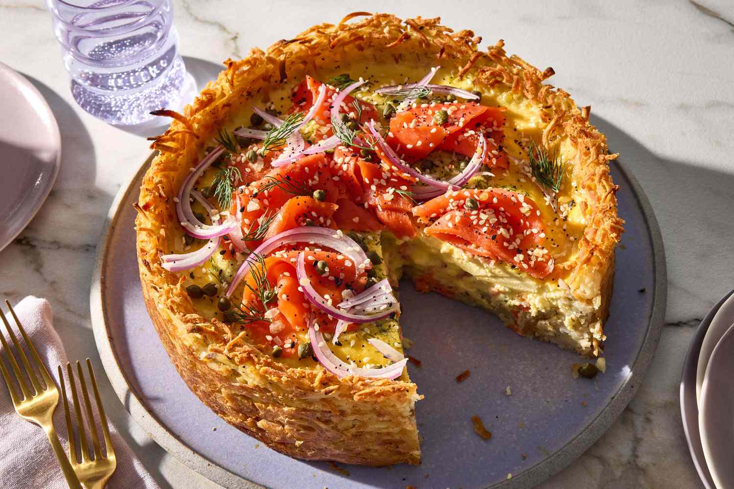 Serious Smoked Salmon and Beetroot Quiche