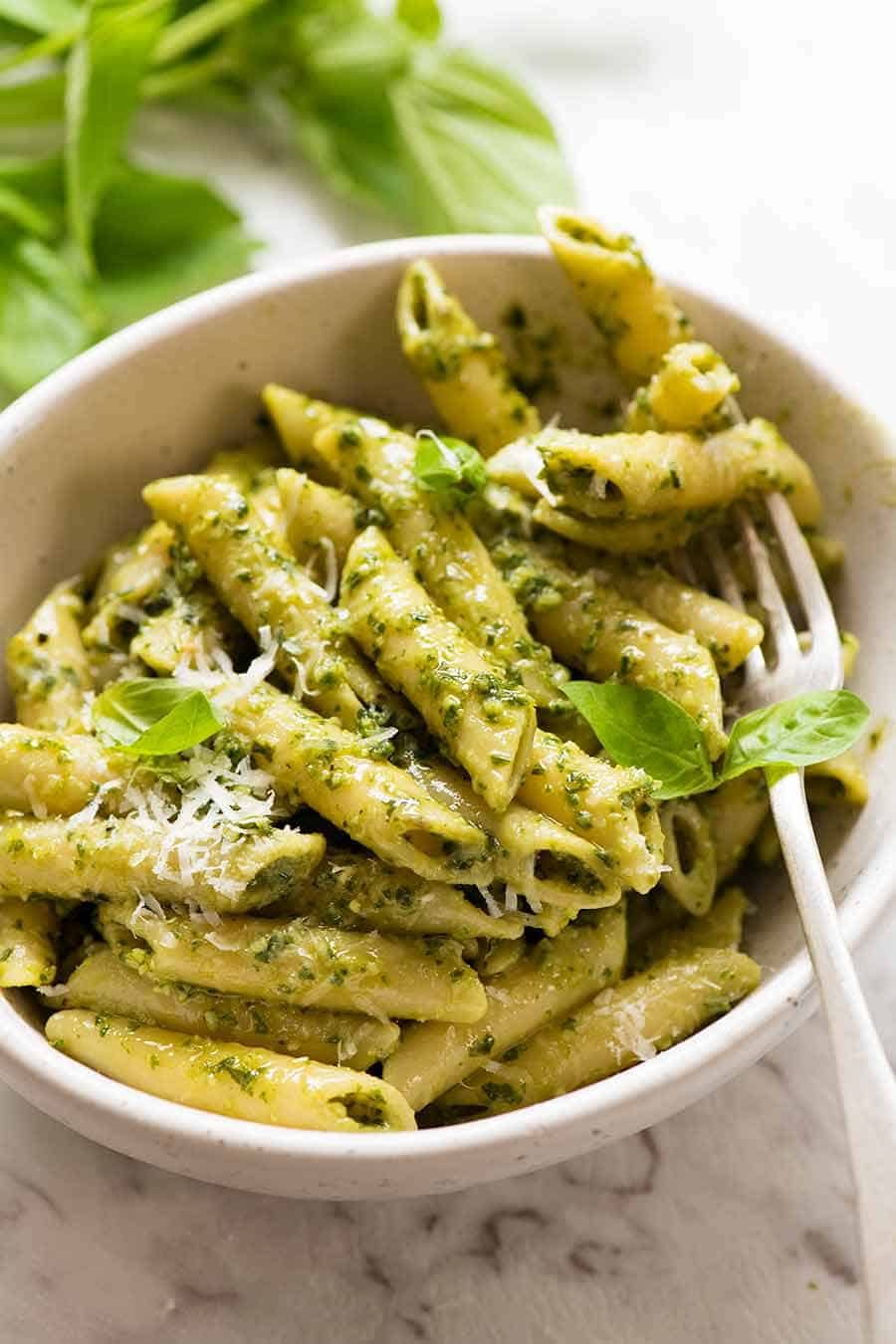 Micro Basil Pesto Pasta