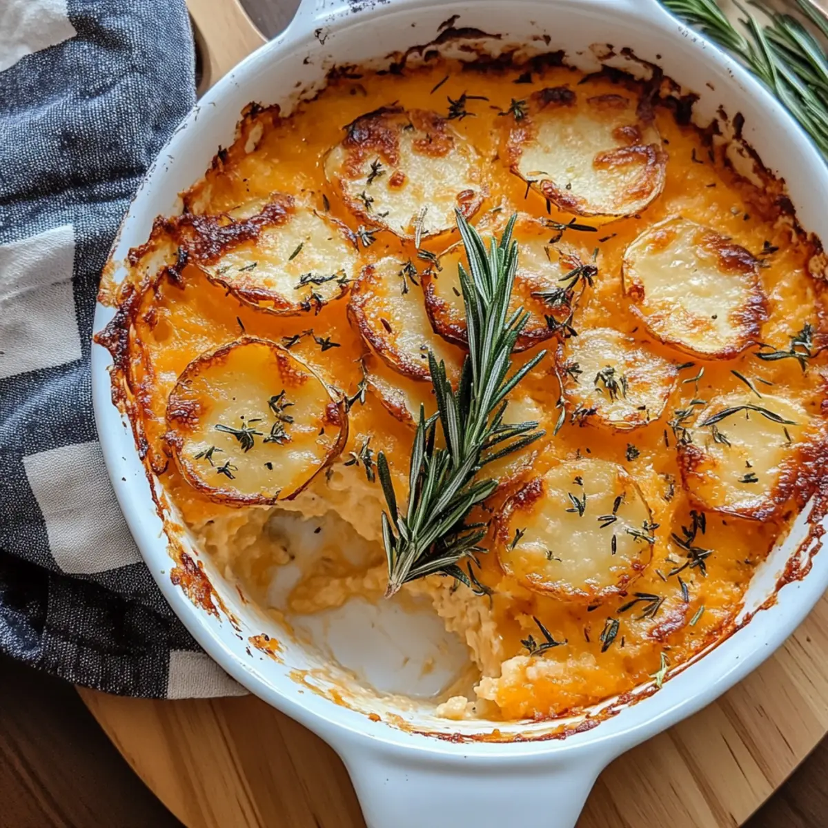 Dill & Potato Gratin with Smoked Gouda