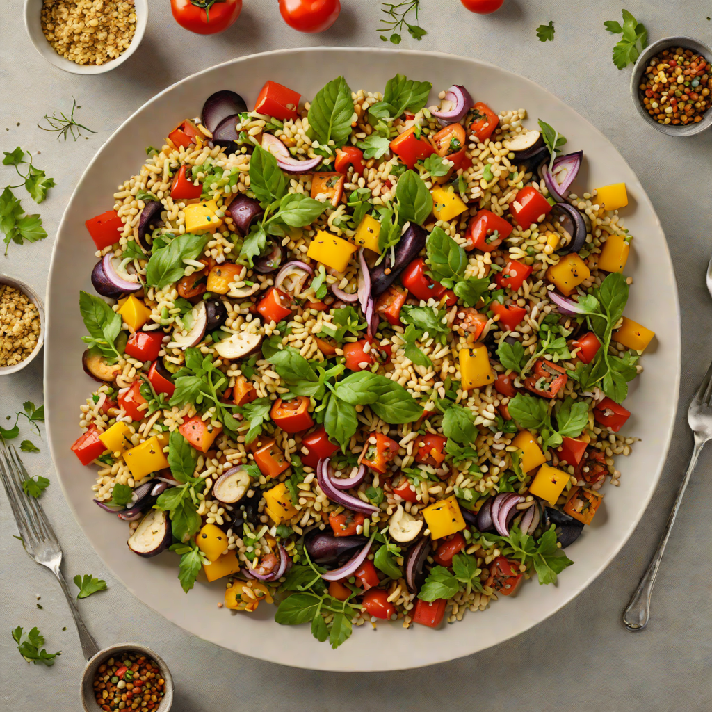 Garden Herb Quinoa Salad with Roasted Vegetables