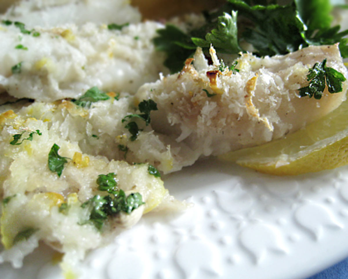 Crispy Herb-Crusted Cod with Lemon-Dill Sauce