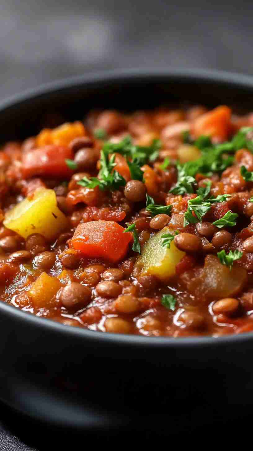 Hearty Slow-Cooker Lentil and Vegetable Stew