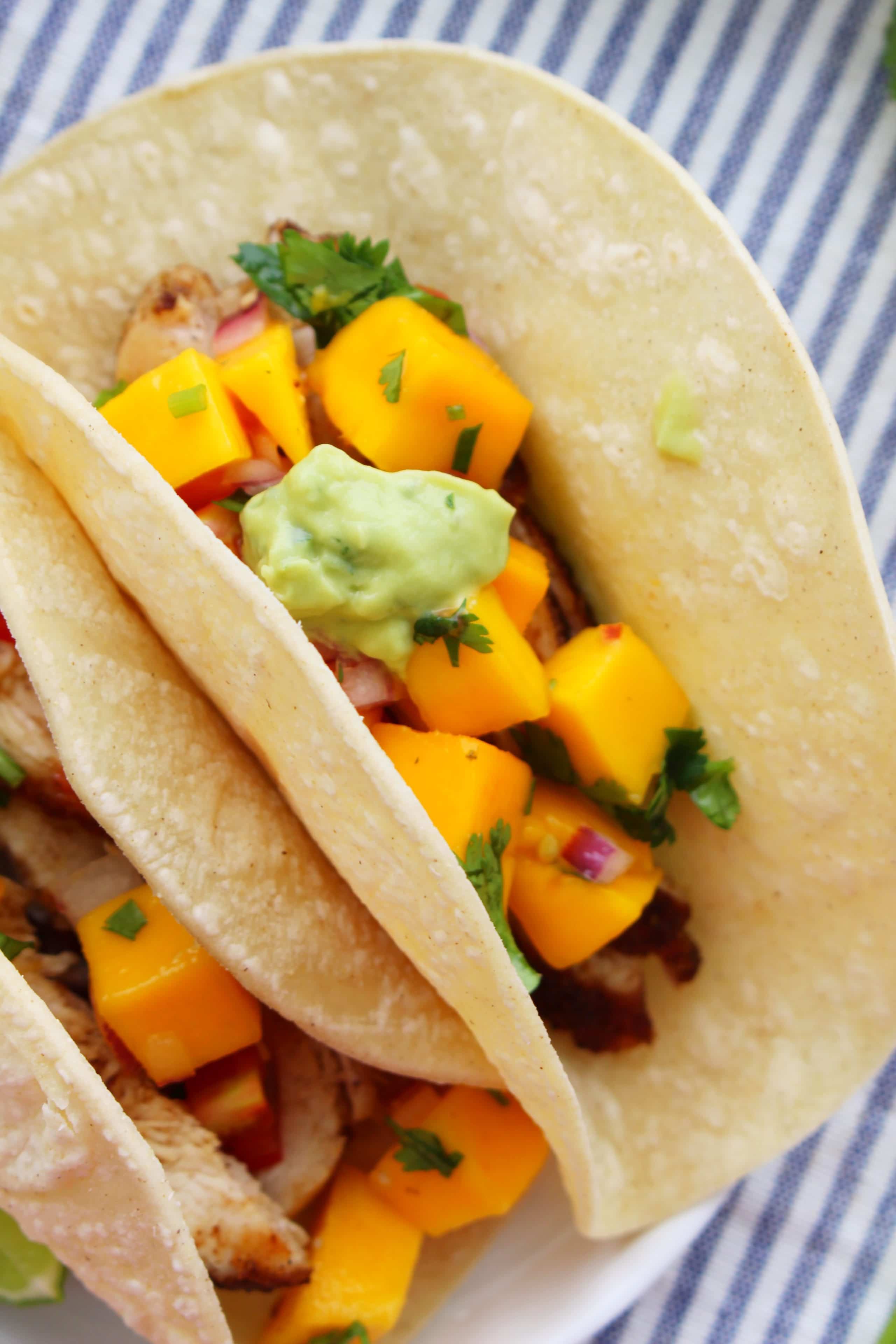 Tandoori Tacos with Mango Salsa