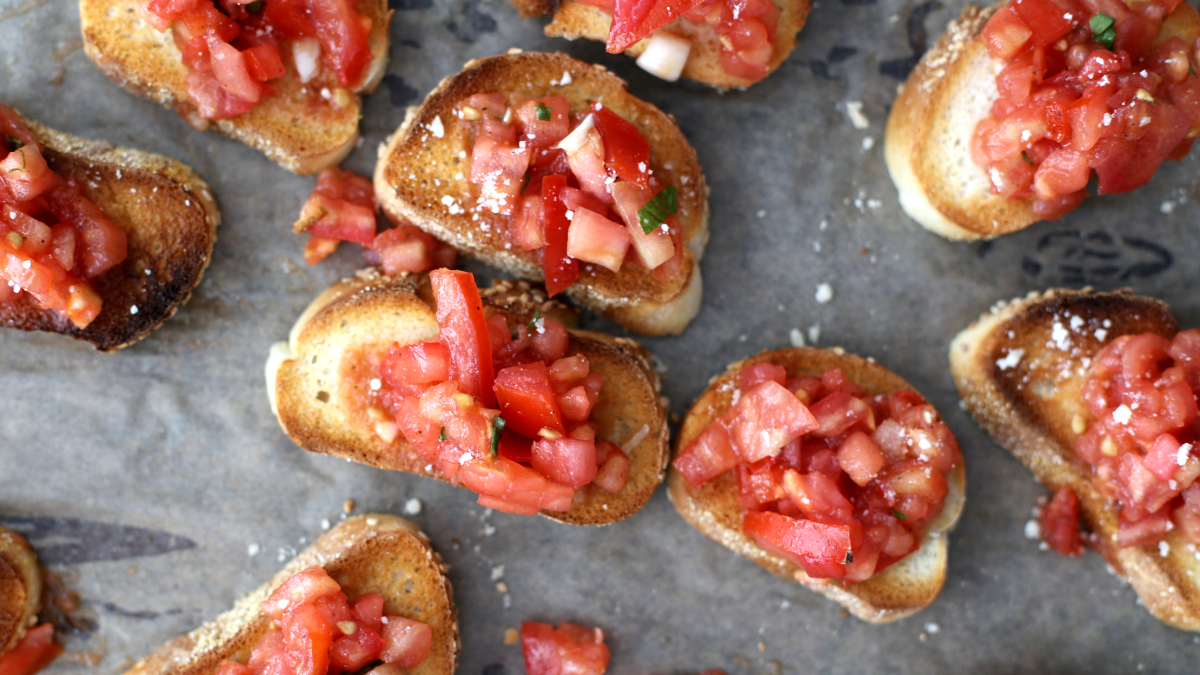 Denver Garden-Raised Tomato Basil Bruschetta