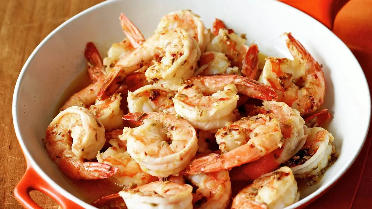 Aperol-Braised Shrimp with Fennel & Lemon